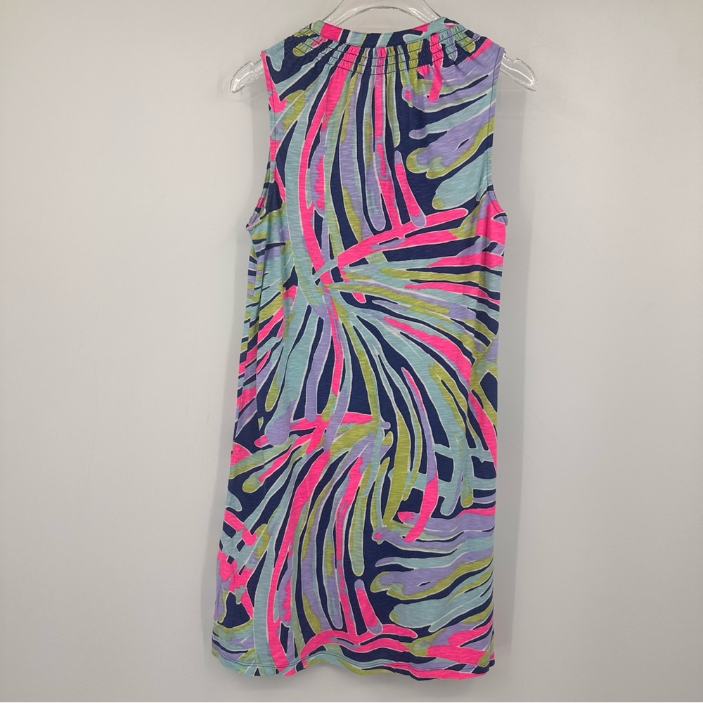 Lilly Pulitzer Sleeveless Cotton Essie Dress Indigo Sea Dreamin Small | L291 - Picture 5 of 6